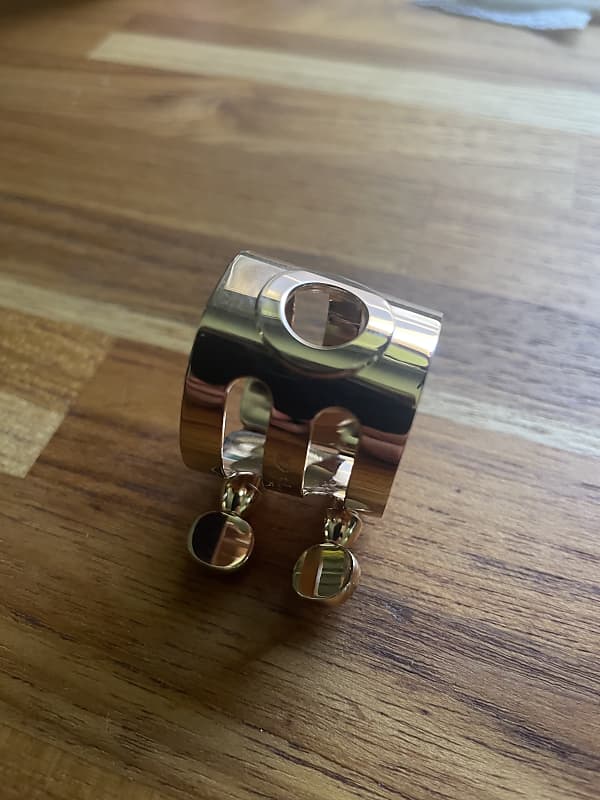 Ishimori Alto Sax Ligature — Pink Gold Plate, Like New Reverb