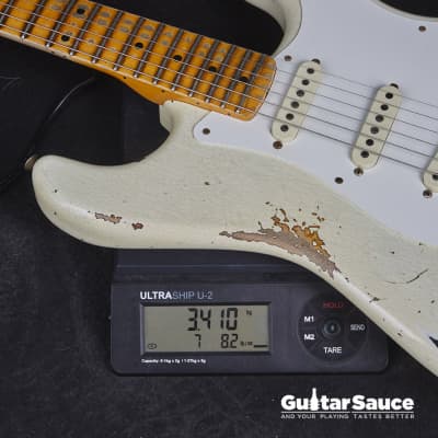Fender Custom Shop 56 Stratocaster Heavy Relic Aged India Ivory Over 2 Tone Sunburst 2022 Used (cod.1378UG) image 15