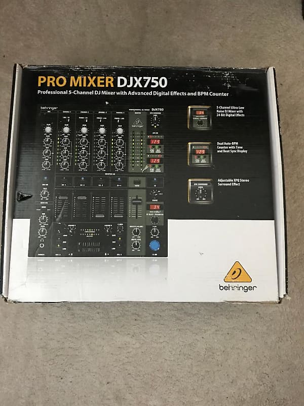 Behringer Pro Mixer DJX750 4-Channel DJ Mixer with Effects and BPM