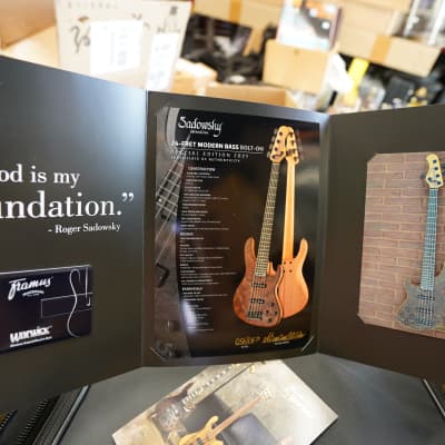 Sadowsky MetroLine Special Edition Modern 24 Walnut Top Left Handed 5-String Bass w/ Gig Bag NOS image 13