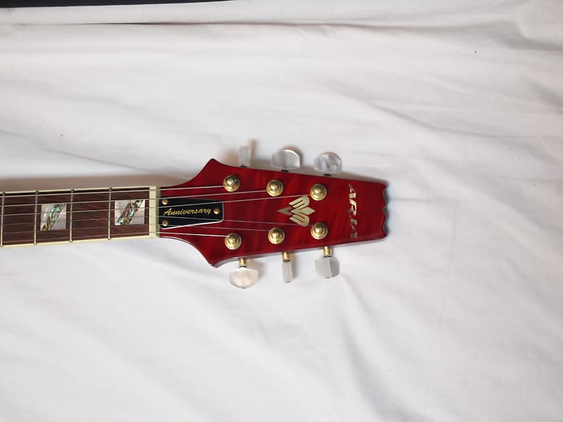 ARIA Anniversary electric GUITAR Red with Case - Used - Made in Korea
