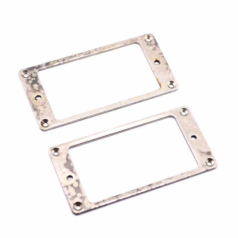 AGP ™ - Aged Chrome Flat Bottom Metal Humbucker Ring Set | Reverb