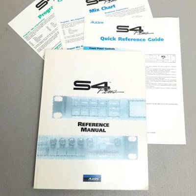 Alesis S4 Plus Quadrasynth Synth Module - Original Owner's Manual Set