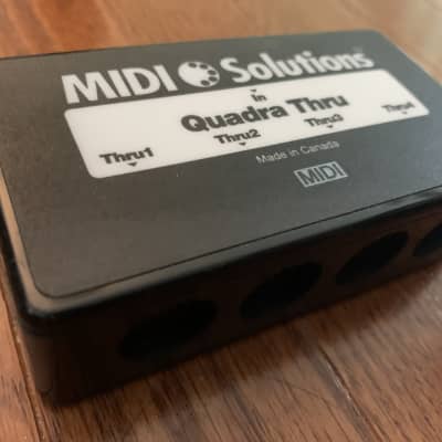 MIDI Solutions Quadra Thru 4 Output MIDI Thru Box 2010s - Black image 2