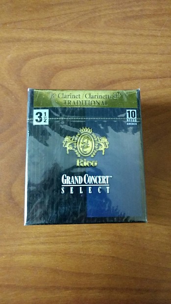 Rico RGC10BCL350 Grand Concert Select Traditional Bb Clarinet Reeds - Strength 3.5 (10-Pack) image 1