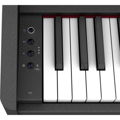 Roland F-107-BK 88-Key Slim Digital Piano w/ Stand, Bench, and 3-pedals, Black image 11