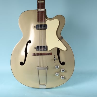1950's-60's Silvertone Aristocrate Model 1365 Silver Electric Guitar image 1