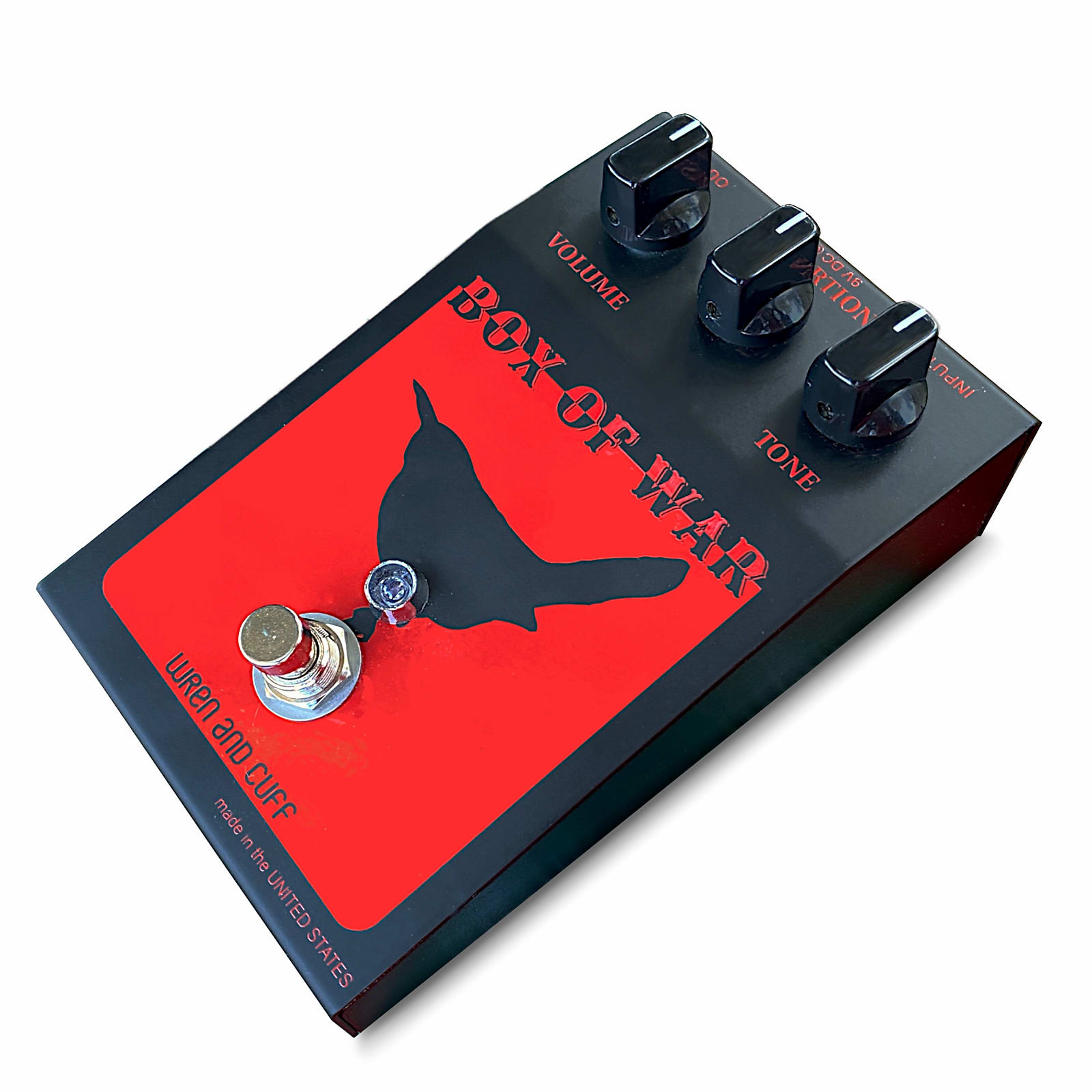 Wren and Cuff OG Box of War Fuzz Effects Pedal Black / Red Special Edition