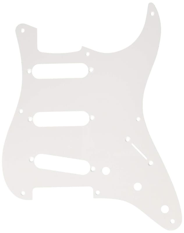Genuine Fender '57 Strat/Stratocaster 8-Hole 1-Ply Guitar Pickguard - WHITE image 1