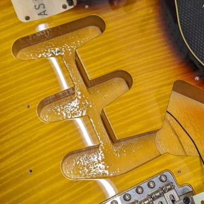 Used Fender MIJ Aerodyne Stratocaster - Flame Sunburst with Hard Case image 16