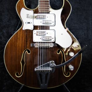 Norma Barney Kessel Split Pickup Walnut Vintage Guitar image 2