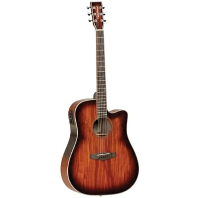 Tanglewood TW5 Winterleaf Solid Spruce/Mahogany Dreadnought Cutaway with Electronics