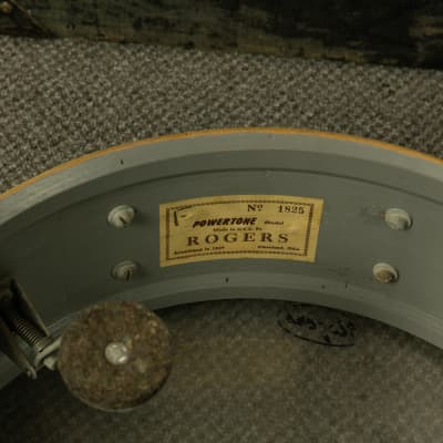 1960s Rogers 5x14 Light Blue Pearl Ripple Powertone Snare Drum image 10