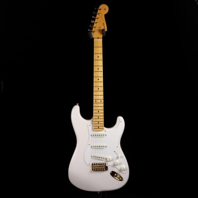 Fender Vintage Custom '57 Stratocaster Electric Guitar - Aged White Blonde image 2