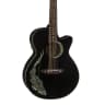 Luna Fauna folk Acoustic Guitar Abalone Koi on black FAU KOI