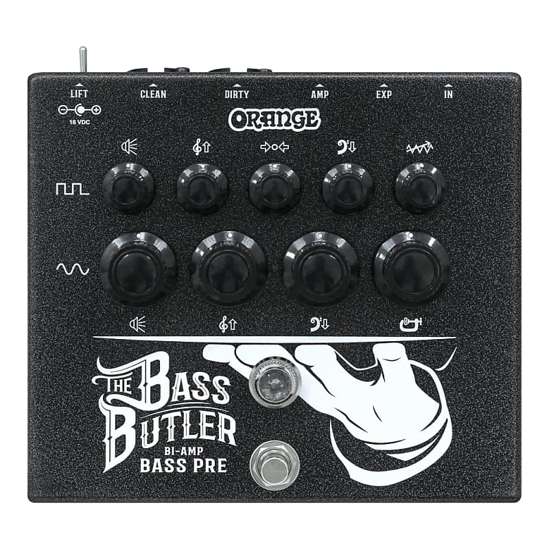 Orange Bass Butler Bi-Amp Bass Preamp Pedal, Bass Channel, Guitar Channel, Compression, XLR Outputs image 1