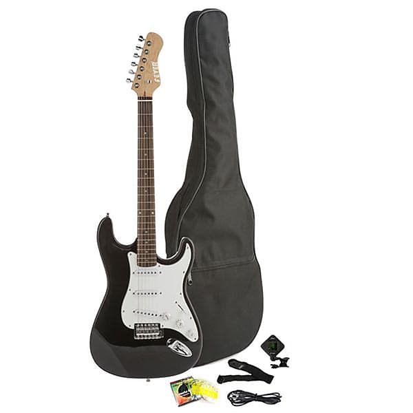 Fever Full Size Electric Guitar with Gig Bag, Clip on Tuner, Cable, Strap and Strings Color Blue image 1