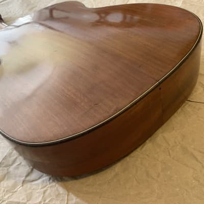 Agatino Patane' Classical Parlor Guitar 50s 60s Sicily Italy handmade all solid woods VGC with pro Artonus Hardcase image 15
