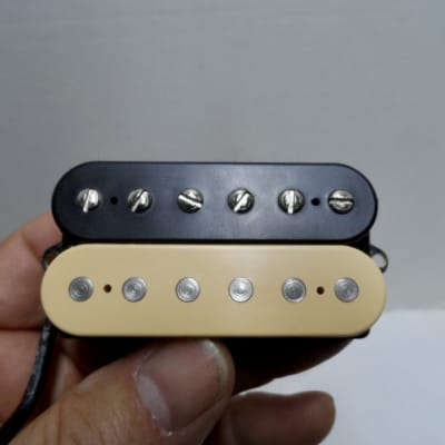 Ernie Ball Music Man AXIS EX, Van Halen EVH Signature SET of 2 Vintage Genuine USA DiMarzio Custom B1 Bridge & N2 Neck Humbucker Pickups 4 conductor Black & Cream Zebra BHWB1BCL 373963 & BHNN2BCL 373966 N1 90's image 12