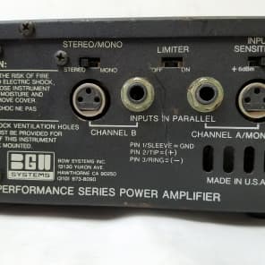 BGW パワーアンプ PERFORMANCE SERIES ４　ジャンク BGW パワーアンプ PERFORMANCE SERIES 4 完動品 【3ヶ月保証