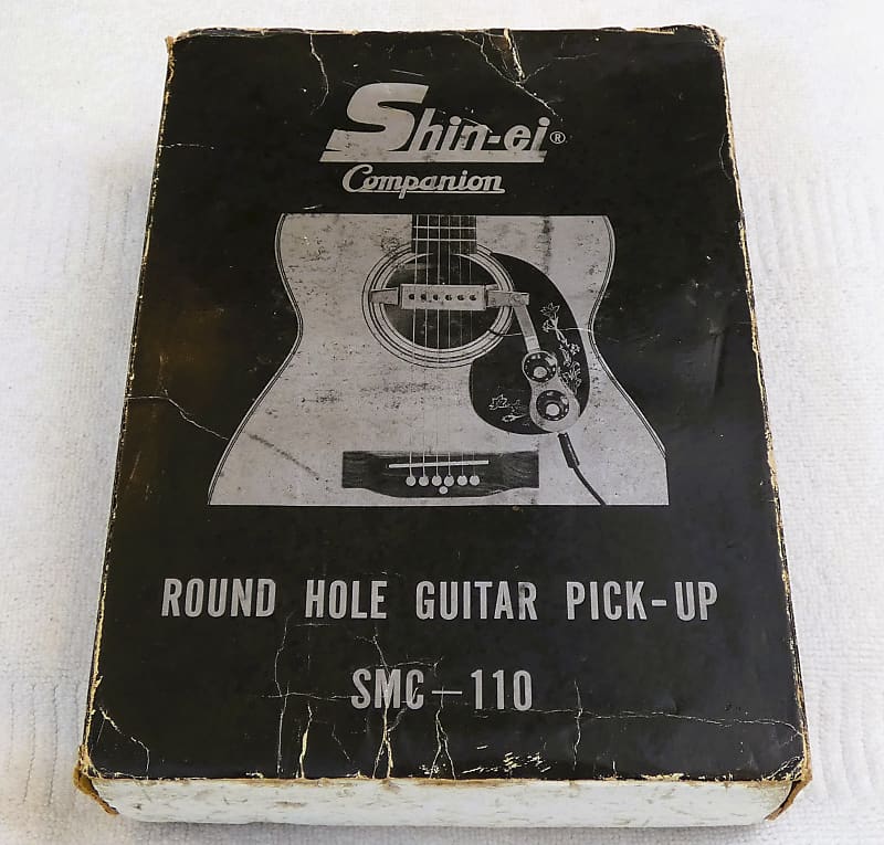 Boxed 70's Shin-ei Companion SMC-110 acoustic guitar sound hole pickup with  volume and treble controls Japan Vintage