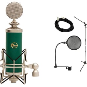 Blue Kiwi Microphone w/ 20-foot XLR Cable & Pop Filter & Stand Bundle image 1