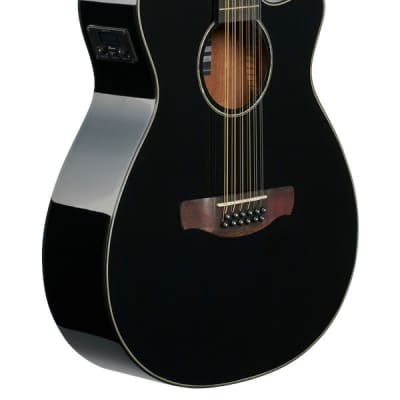Ibanez AEG5012 Acoustic Electric Guitar Black image 9