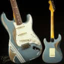 Fender Custom Shop Master Built 1965 Stratocaster Relic - Ice Blue Metallic White Racing Stripes