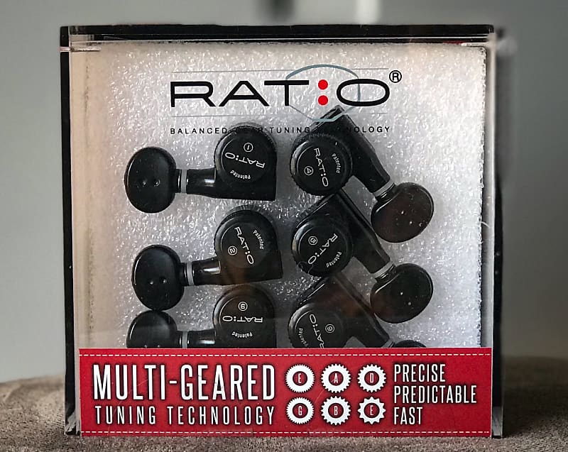 Graph Tech Ratio 6 inline locking tuners Black Reverb