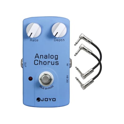 Joyo JF-37 Analog Chorus Guitar Effects Pedal with Patch Cables for sale