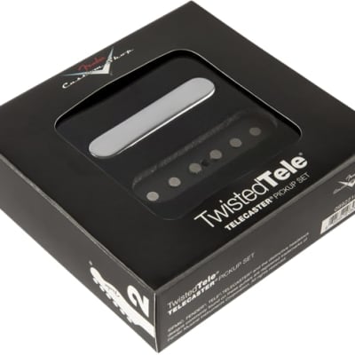 Fender Twisted Tele Pickups, Black/Chrome (2) image 2
