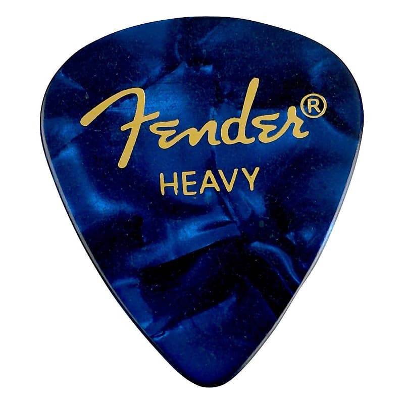 Fender 351 Premium Guitar Pick Heavy Blue Moto 12 Count image 1