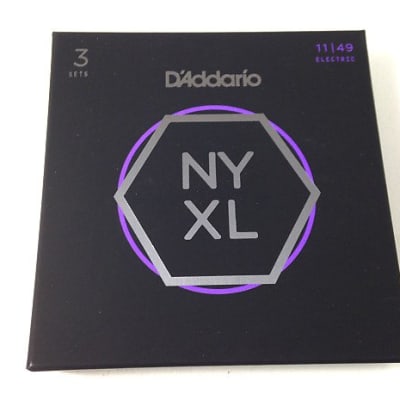 D'Addario Guitar Strings  3 Pack  NYXL 1149  Electric  Medium  11-49 image 1