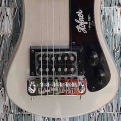 Hofner HCT Shorty Electric Guitar, Silver for sale