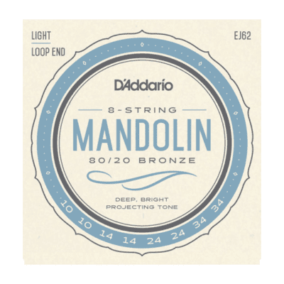D'Addario EJ62 80/20 Bronze Mandolin Strings; 10-34 light image 1