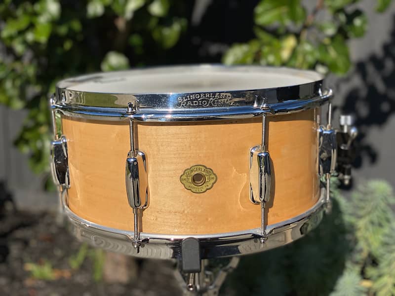 Slingerland 6.5 x 14 Radio King Snare 1990s Nashville Era - Natural