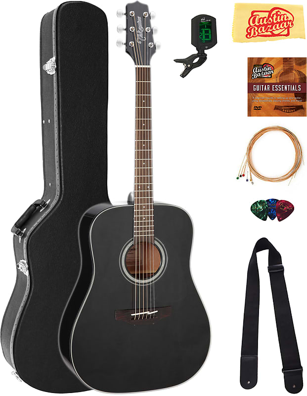 Takamine GD30 Dreadnought Acoustic Guitar - Black w/ Hard Case