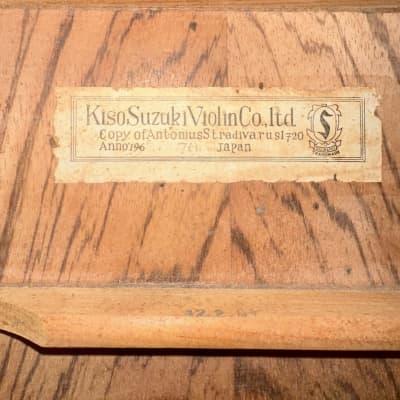 1967 Kiso Suzuki Copy of Antonius Stradivarius 1720   - Natural - Made in Japan - Comes in Hardcase image 4
