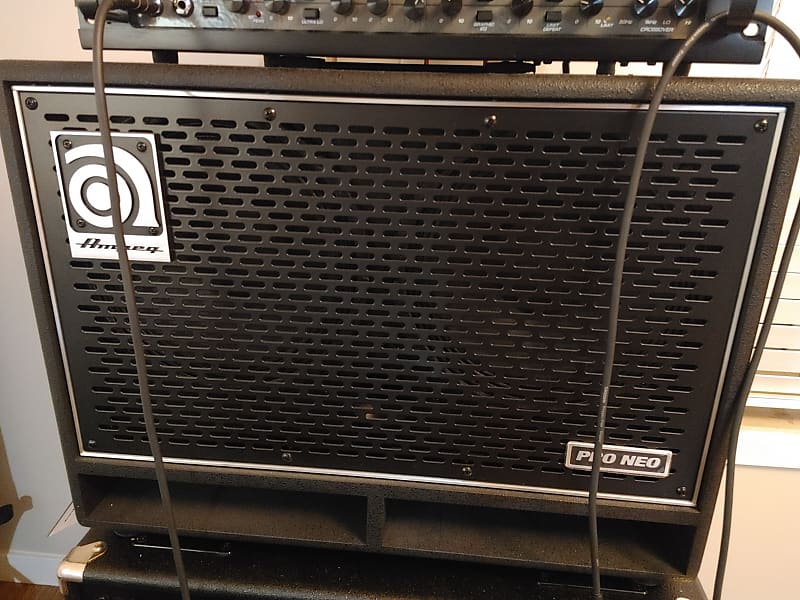 Ampeg PN-210HLF Pro Neo 550-Watt 2x10" Bass Speaker Cabinet 2010s - Black image 1
