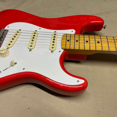 Fender FSR Special Edition '50s Stratocaster Guitar 2015 - Rangoon Red / Maple Neck image 5