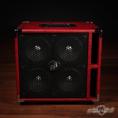 Phil Jones Bass C4 Compact 4x5” 400W 8-ohm Speaker Cabinet w/ Cover - Red image 2