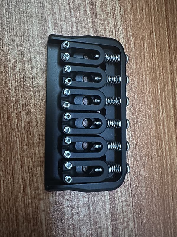 Hipshot 6-String Fixed Guitar Bridge - US Made, .125" String Spacing, Chrome Finish