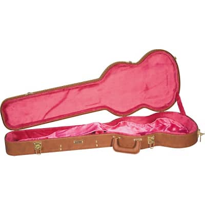 Gator Deluxe Wood Case for Solid-Body Guitars such as Gibson SG Vintage Brown Exterior image 2
