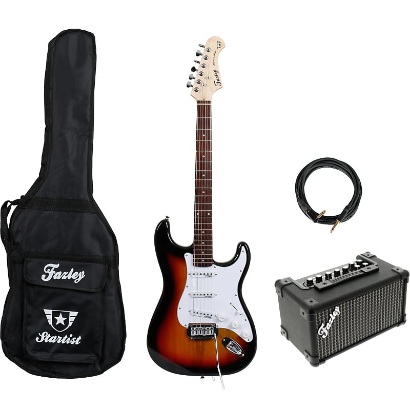 Fazley FJA518 Sunburst guitare électrique + ampli + câble