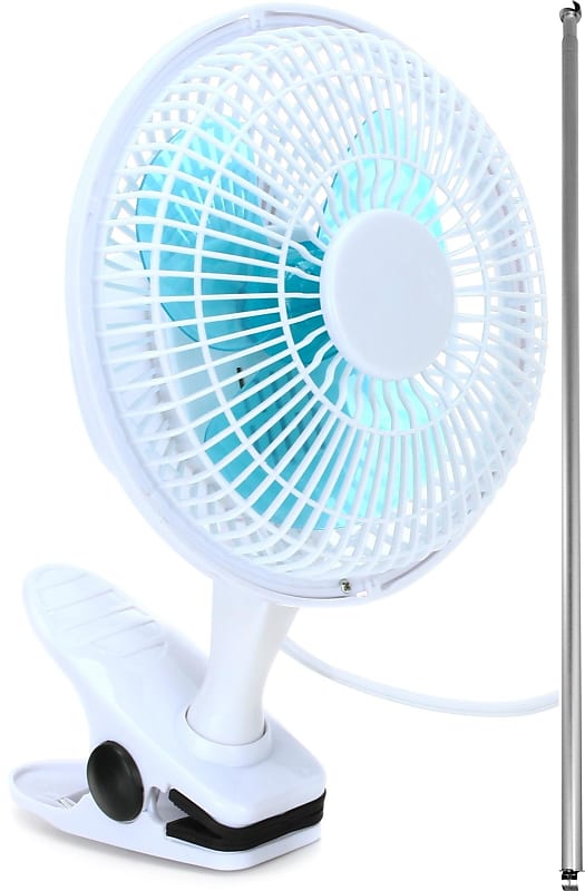 Clearsonic 2 Speed Clip On Fan 6 Inch Bundle With Clearsonic Reverb 2529