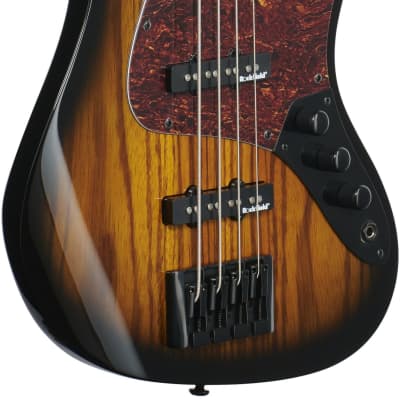 Michael Kelly Vintage Element 4 Zebra Burst Electric Bass - 348023 - 809164025054 image 2