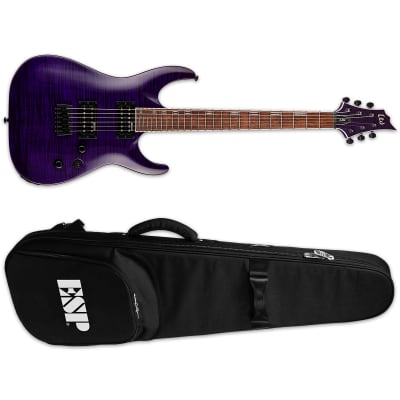 ESP LTD H-200FM See Thru Purple Electric Guitar + ESP TKL Premium Gig Bag H-200 FM H200 for sale
