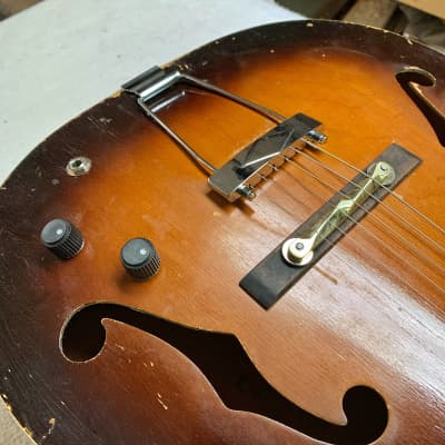 Kay Archtop 1950s Professional Rebuild Handwound Gold Foil Low Action Easy Player Big Boy Body image 9