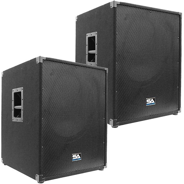 Seismic Audio SA-18SFFPKG1 Passive 1x18" 100w Subwoofer Speakers (Pair) image 1