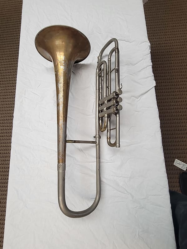Paris, Valve Trombone, most likely made by Gautrot/Couesnon, Circa 1880 - 1890's image 1